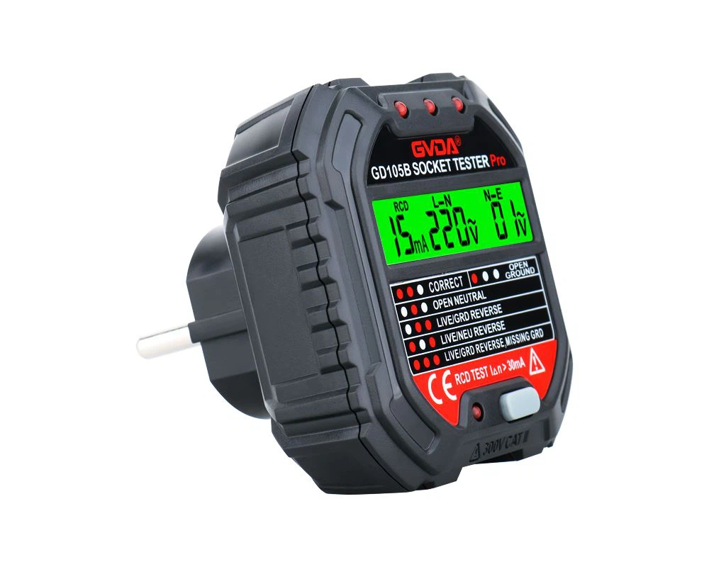 RCD (eller GFCI) Test av socket tester