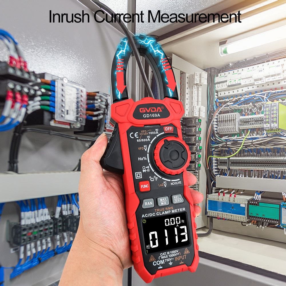 Innkoblingsstrømmåling av sann RMS klemmemultimeter GD169A