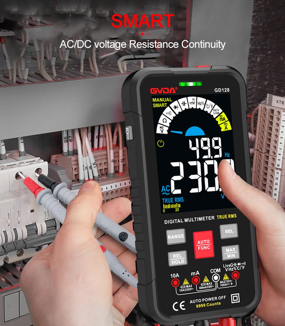 Korea la inn en bestilling på 500 stk 1000V 10A digital multimeter Smart True...